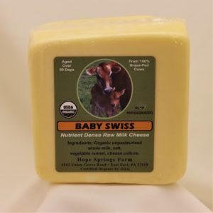 Organic Raw Swiss Cheese