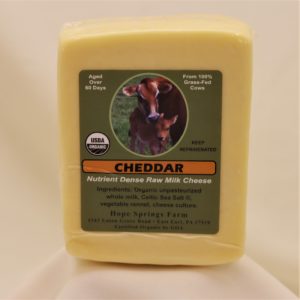 Organic Raw Cheddar Cheese