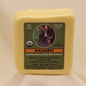 Organic Raw Havarti Cheese