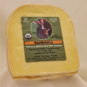 Organic Raw Romano Cheese